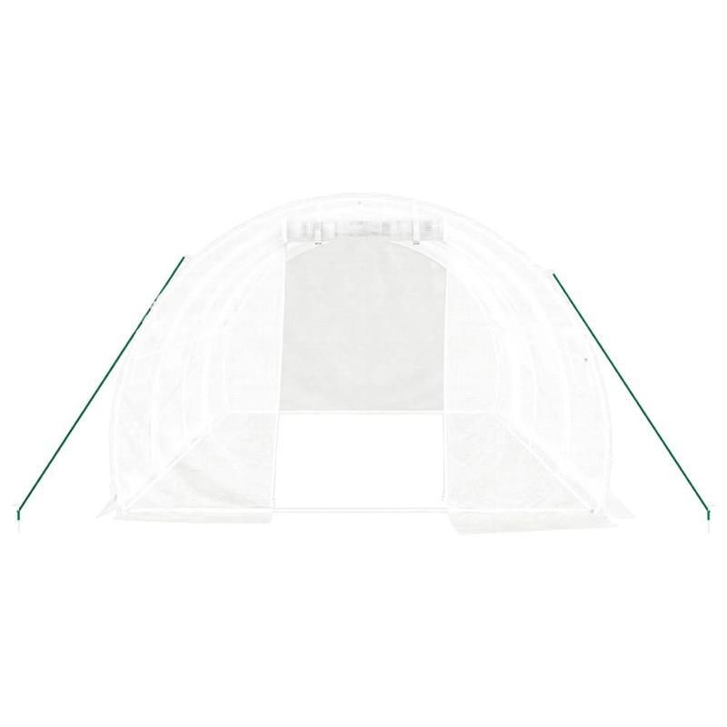 Tuinkas – Kweekkas – Broeikas – Kas – Wit Stalen Frame – 12 m² Oppervlak (4x3x2 m) – Stevig & Ruim