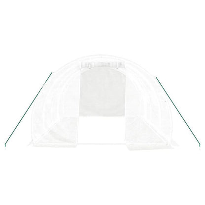 Tuinkas – Kweekkas – Broeikas – Kas – Wit Stalen Frame – 12 m² Oppervlak (4x3x2 m) – Stevig & Ruim