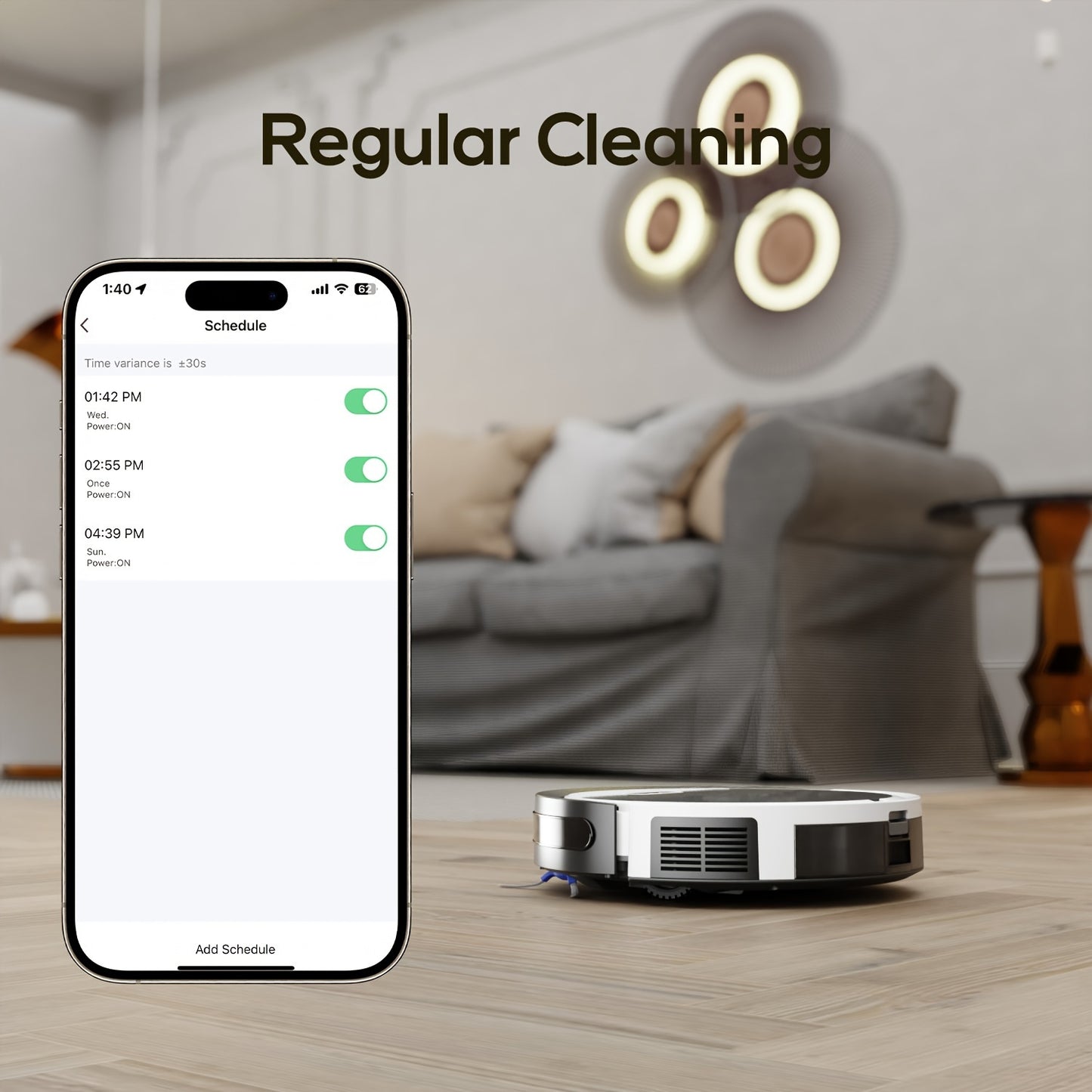 Robot Vacuum, 4000Pa Strong Suction, 2.4G WiFi/APP/Alexa, 120 Min Runtime, Self-Charging Robotic Vacuum Cleaner, Slim, Quiet, 4 Cleaning Modes Ideal for Pet Hair, Hard Floors, Black White