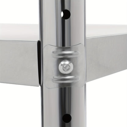 Werktafel – Werkbank – Keukentafel – RVS tafel – Prep tafel – 3-laags Opbergniveau – 119x61 cm – 201 Roestvrij Staal – Draagkracht 99,8 kg