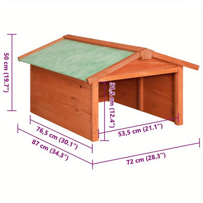 Grasmaaier Garage – Maaier Schuur – Tuinberging – Opbergbox – Houten Bewaarbox – Massief Vurenhout – Compact 72x87x50 cm – Weerbestendig & Duurzaam