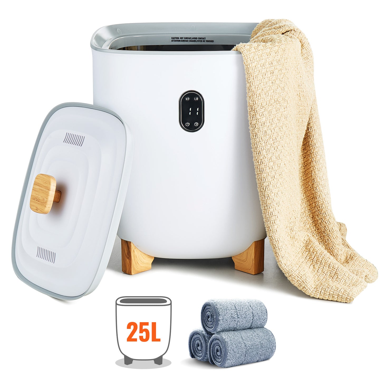 Handdoekdroger – Handdoekwarmer – Badhanddoekverwarmer – Badkamerradiator – Handdoekverwarmer Elektrisch – 25 Liter Inhoud – Aromazone Met Timerstanden