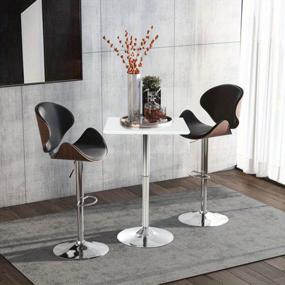Verstelbare Bartafel – Bar Tafel – Hoge Tafel – Barkruk Tafel – Staande Tafel – Hoogte Verstelbaar – Stevige Metalen Basis – Compact 60x60 cm