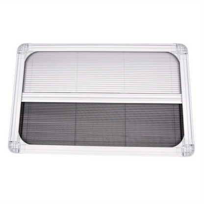 Moderne Caravanraam – Raam Voor Pickup Truck – Trailerraam – Camperraam – Vervangingsraam – Tempered Glas – Aluminium Frame – 65° Ventilatie – Insectenhor – Zwart-Witte Variant