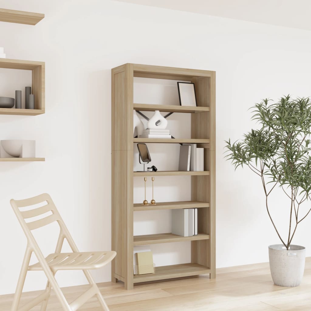 Boekenkast – Boekenrek – Opbergkast – Vakkenkast – Stellingkast – 170 cm Hoog – Massief Acaciahout & MDF