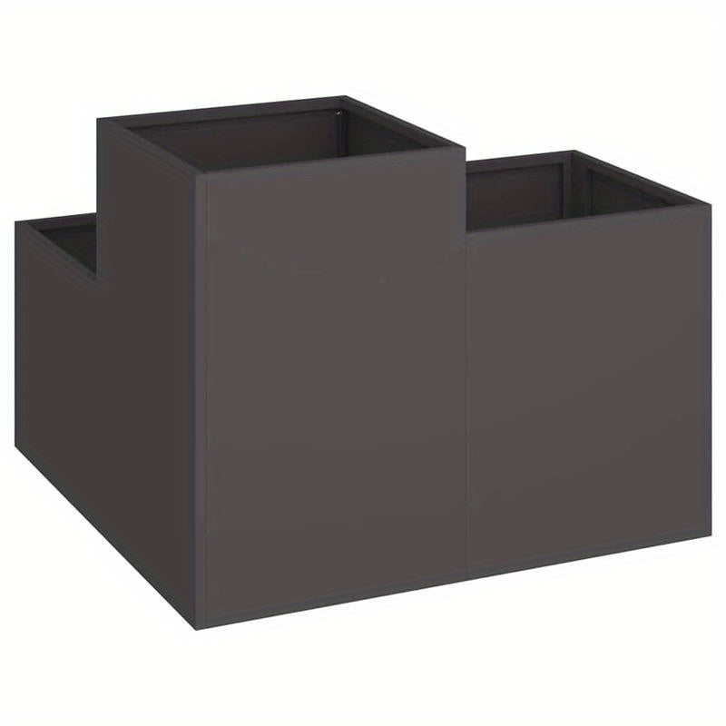 Plantenbak – Bloembak – Tuinbak – Moestuinbak – Balkonbak – Verhoogd – Robuust Zwart Staal – 80x80x60 cm