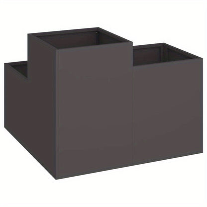 Plantenbak – Bloembak – Tuinbak – Moestuinbak – Balkonbak – Verhoogd – Robuust Zwart Staal – 80x80x60 cm