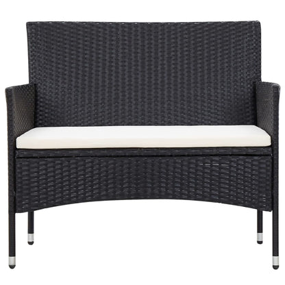 Loungebankset – loungeset – tuinmeubelset – hoekbank – tuinbank – Poly Rattan – Inclusief Dikke Kussens – Stevig Gepoedercoat Stalen Frame – Grijs