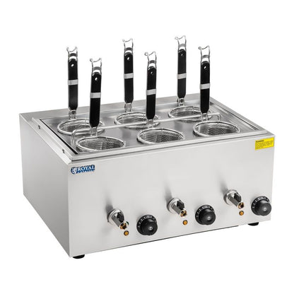 Macaroni-koker – Pasta-ketel – Dumpling-koker – Kookketel – Multi-compartiment Koker – Roestvrij Staal – 3 Compartimenten met Aftapkraan