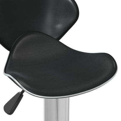 Modern Black Faux Leather Bar Stool with Backrest - Heavy-Duty & Particle Board, Square Footrest, Easy-Clean Counter Height Chair, Bar, Cafe - Assembly Required (No)