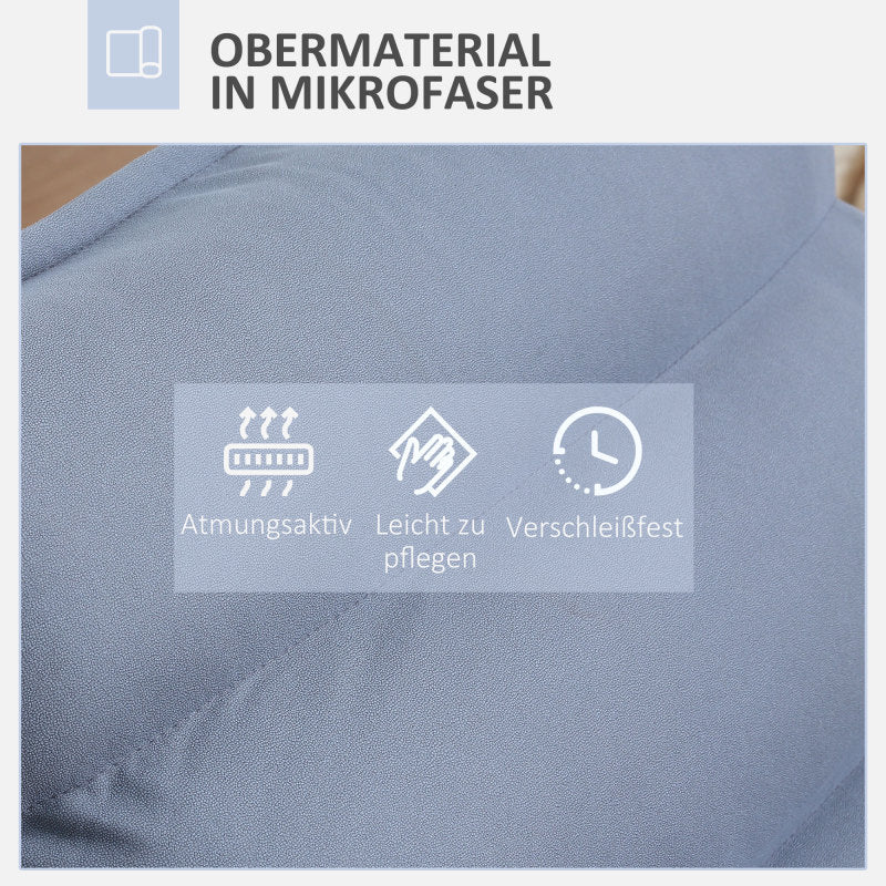 Vloerstoel – Zitzak – Fauteuil – Loungestoel – Grijs – Verstelbare Rugleuning 5-Posities – 360° Draaibare Zitting