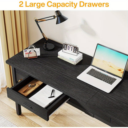 Extra Lang Bureau – Tweepersoonsbureau – Dubbel Bureau – Werktafel – Schrijftafel – Ruim 200 cm Breed – Stevig Spaanplaat Met Metaal Frame