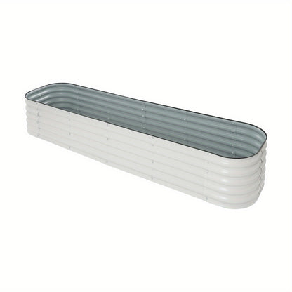 Hoogtebakje – Verhoogde Plantenbak – Moestuinbak – Bloemenbak – Tuinbak – Aluminium-zink Gecoat Staal – Grote Afmeting 240x60x43 cm