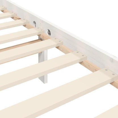Bed Frame Without Materasso Bianco 120x200cm Wood Massello Pino Removable and durable