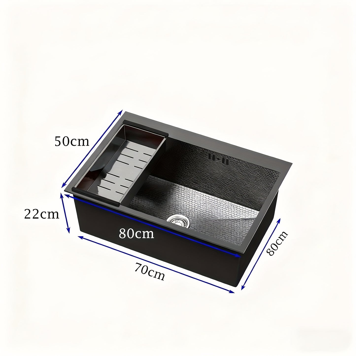 Black stainless steel sink, kitchen sink with drain basket and soap dispenser, stainless steel sink suitable for bathrooms, laundry rooms, restaurants, drop-in sink with drain kit, Drop-In Sink Application, Laundry Room Utili