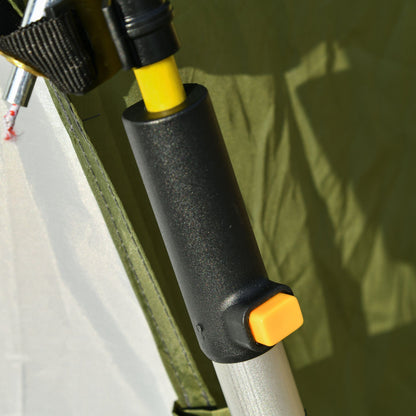Pop-Up Tent – Kampeertent – Automatische Tent – Snel Opzetten Tent – Outdoor Tent – Waterbestendig – Hydraulisch Mechanisme – 240x240x199 cm – Groen-Grijs