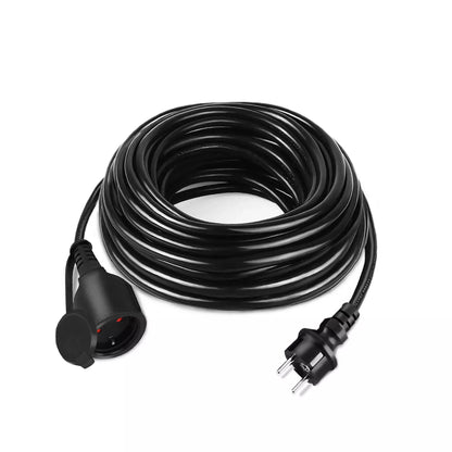Verlengsnoer – Verlengkabel – Verlengsnoer Eurostekker – Stroomkabel – Kabel verlengstuk – 30 meter – Hoogwaardige PVC kwaliteit