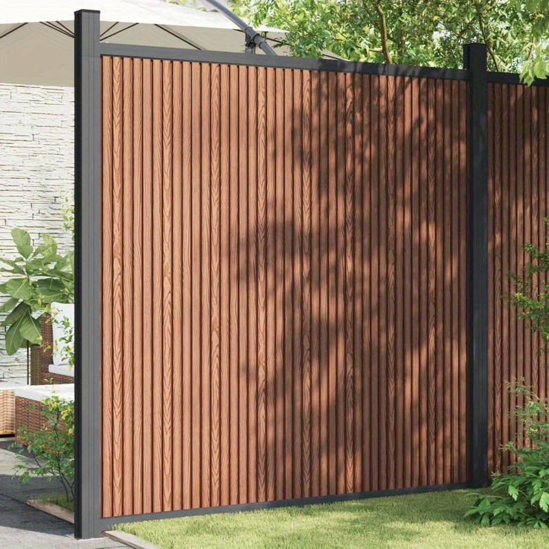 Tuinscherm – Tuinafscheiding – Schuttingpaneel – Privacyscherm – Bruin Houten Paneel – 180x186 cm – Weerbestendig & Eenvoudig Bevestigen