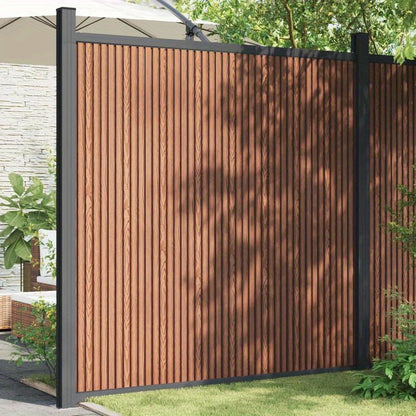 Tuinscherm – Tuinafscheiding – Schuttingpaneel – Privacyscherm – Bruin Houten Paneel – 180x186 cm – Weerbestendig & Eenvoudig Bevestigen
