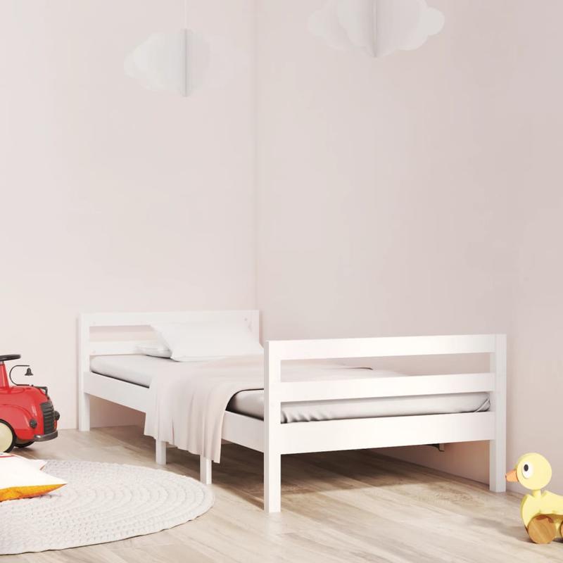 Bed Frame Without Materasso Bianco 80x200cm Wood Massello Pino Removable and durable