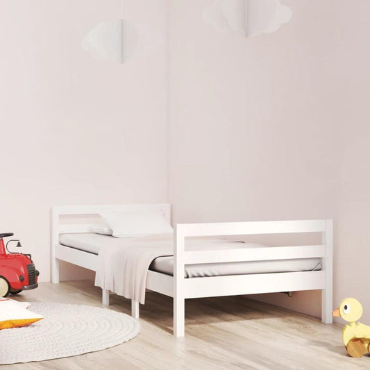 Bed Frame Without Materasso Bianco 80x200cm Wood Massello Pino Removable and durable