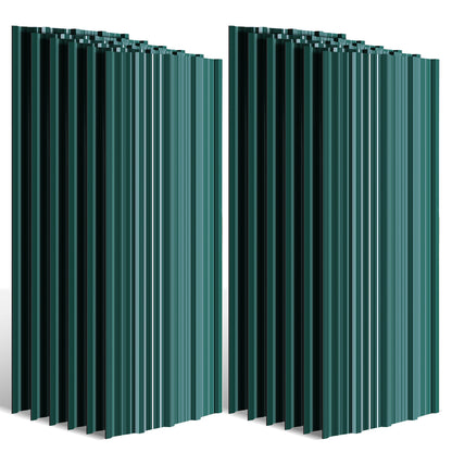 Dakplaten – Dakpanelen – Dakbedekking – Golfplaten – Trapeziumplaten – Gegalvaniseerd Staal – 129x46 cm – 24 Stuks – Weerbestendig – Roestvrij – Groen – 7 m²