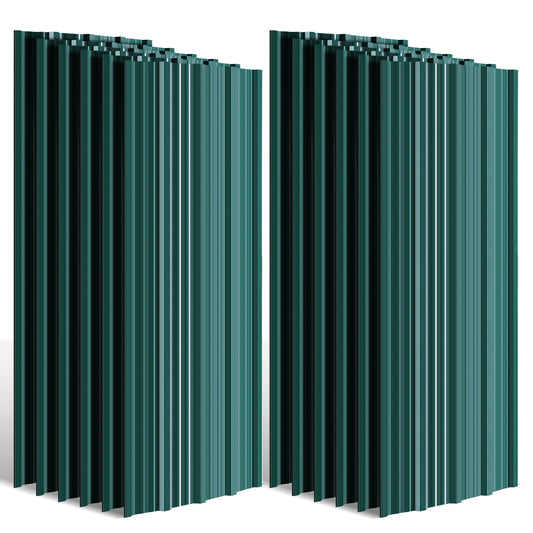 Dakplaten – Dakpanelen – Dakbedekking – Golfplaten – Trapeziumplaten – Gegalvaniseerd Staal – 129x46 cm – 24 Stuks – Weerbestendig – Roestvrij – Groen – 7 m²