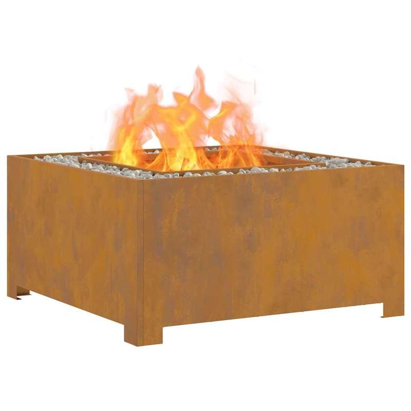 80x80x40cm Brown Fire Pit Home Patio Fire Stove for Multi-Person Leisure Gatherings on Terrace Matching for Friends and Relatives Activities in Garden Suitable for Winter Heating, Patio Heating, Backyard Gatherings, Cozy Pati