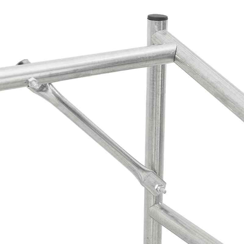 Houtopslag – Haardhoutrek – Brandhoutrek – Houtberging – Buitenrek – Roestvrijstalen Frame – Waterafstotende Regenkap 200,5x60,5x110,5 cm