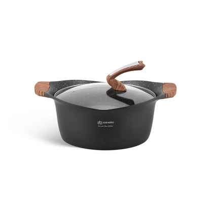 15-Delige Pannenset – Kookpotten – Kookpannen – Inductiepannen – Braadpannen – Inductiegeschikt – Marmeren Non-Stick Coating – Aluminium Met Softgrip Handvatten