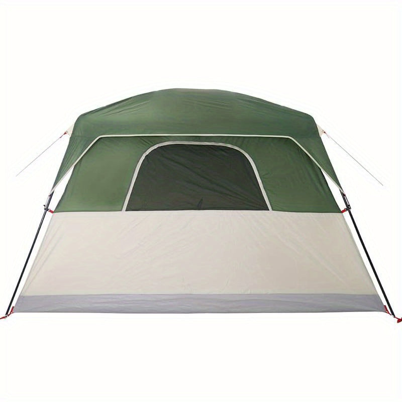 6-Persoons Familietent – Kampeertent – Tent Voor Buiten – Gezinstent – Ovale Tent – Groen – Duurzaam Polyester – Lichtgewicht Glasvezel Frame