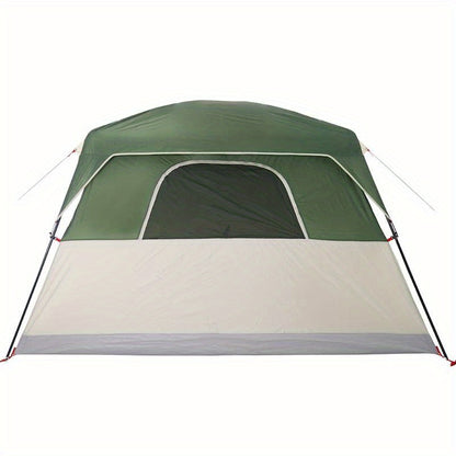 6-Persoons Familietent – Kampeertent – Tent Voor Buiten – Gezinstent – Ovale Tent – Groen – Duurzaam Polyester – Lichtgewicht Glasvezel Frame