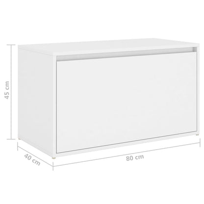 Bankje – Halbank – Zitbank – Schoenenbank – Vensterbank – Wit Gelamineerd Hout – Compact 80x40x45 cm