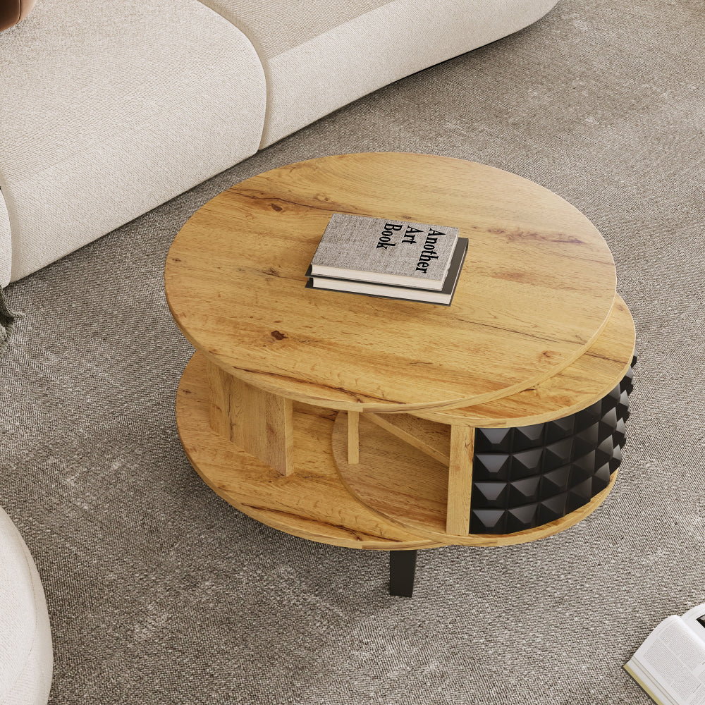 Coffee Table, Swivel Table, Side Table with Concealed Built-in Storage
