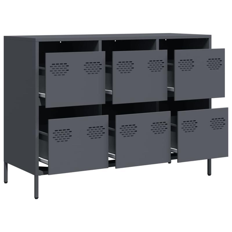 Modern Steel Cold Rolled Wooden Buffet with 6 Removable Compartments - 101.5x39x73.5cm, Mixed Color, Floor-Standing Design for Dining Room or Kitchen, Kitchen Buffet