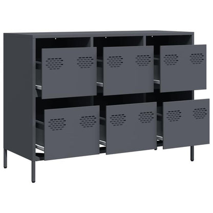Modern Steel Cold Rolled Wooden Buffet with 6 Removable Compartments - 101.5x39x73.5cm, Mixed Color, Floor-Standing Design for Dining Room or Kitchen, Kitchen Buffet