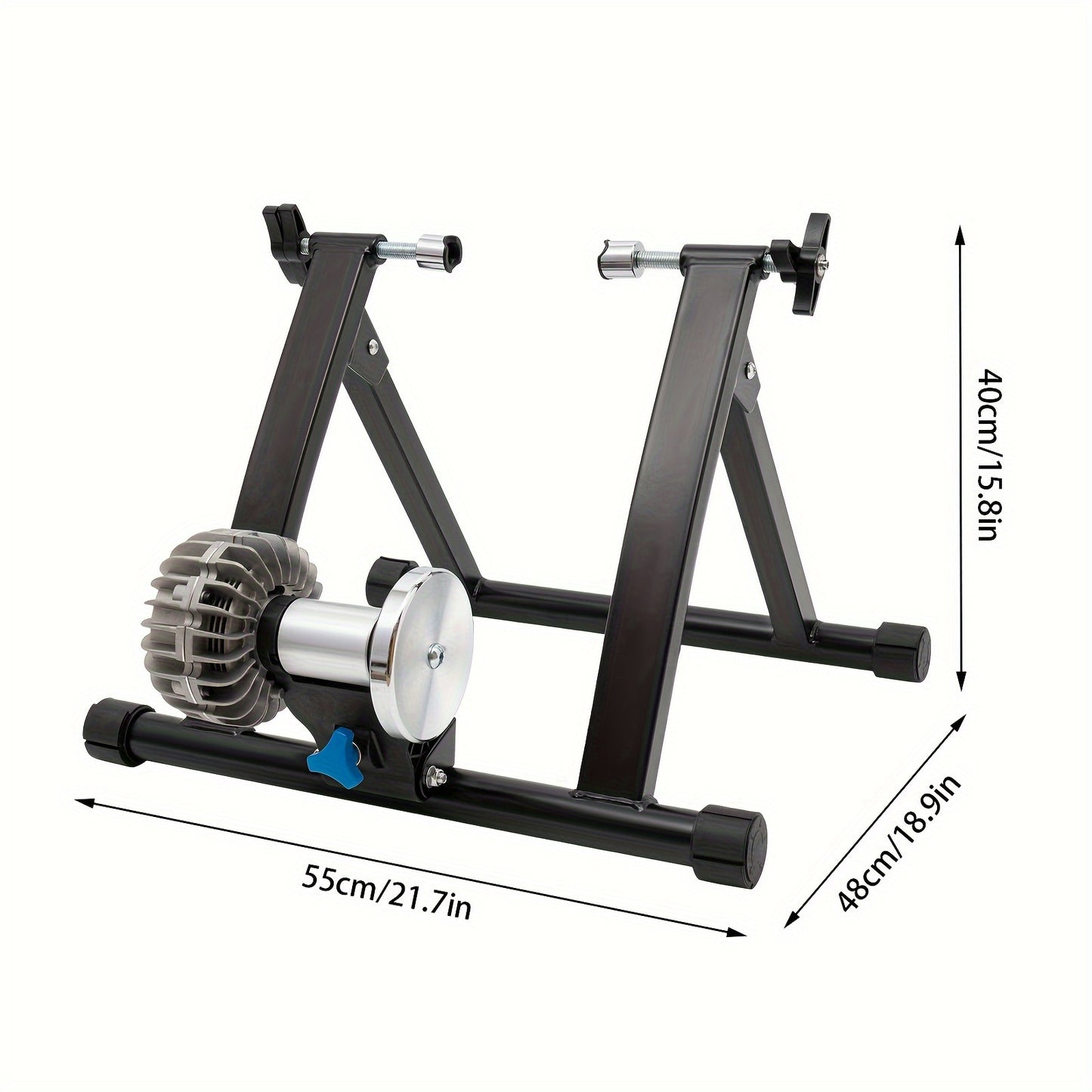 Indoor Bicycle Trainer With Advanced Steel Sports Stationary Bicycle Stand, Equipped With Noise Reducing Wheels, Suitable For 66.04-73.66 cm And 700C Wheels, Suitable For Indoor Riding, Black 55.12 X 48.01 X 40.13cm