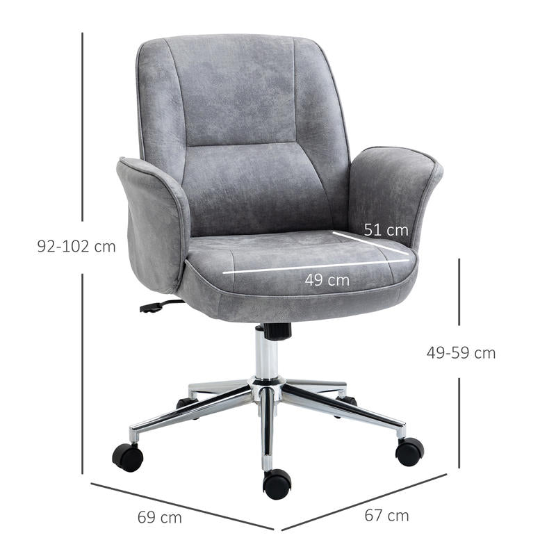 Ergonomische Bureaustoel – Bureaustoel – Werkstoel – Draaistoel – Schommelstoel – Hoogte Verstelbaar – Schommelfunctie – Microfiber Bekleding – Max. Draagkracht 120 kg