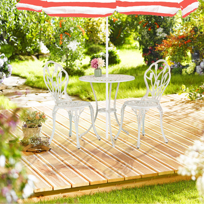 3-delige Tuinset – Bistroset – Balkonset – Terrasmeubel – Buitenmeubel – Compact Formaat – Weerbestendig Aluminium