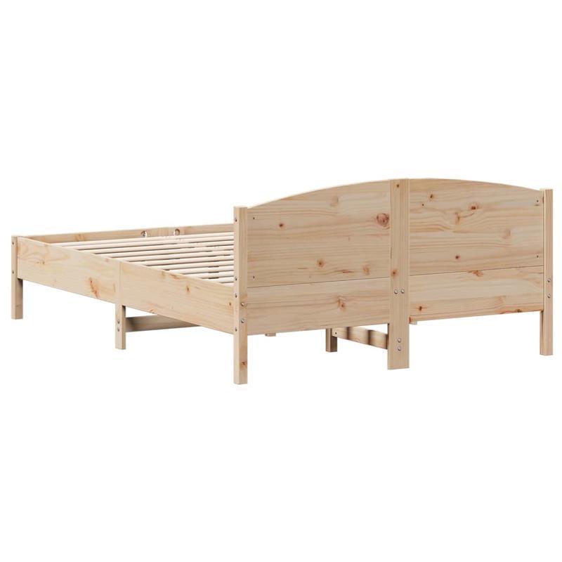 Bedframe – Houten Bed – Tweepersoonsbed – Eenpersoonsbed – Bedbodem – Massief Dennenhout – Geschikt Voor Matras 140x200 Cm – Voorgemonteerd