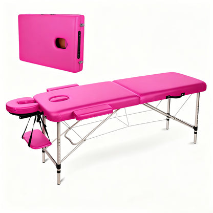 Professional Folding Massage Table Portable Adjustable Massage Bed with Carrying Case & Accessories for SPA, Salon, Home, Travel