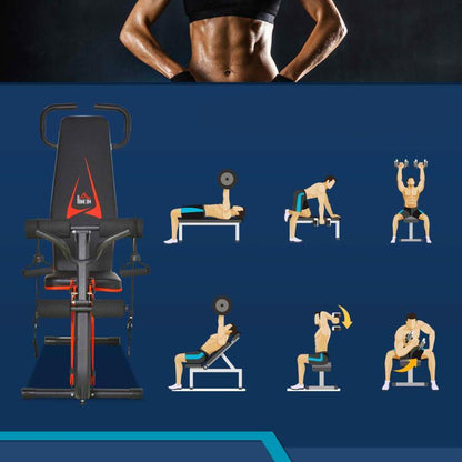 Fitnessbank – Halterbank – Trainingsbank – Bench Press – Dumbbell Bank – Verstelbaar in 6 standen – Elastisch Weerstandssysteem tot 150kg – Robuust Stalen Frame met Veiligheidsvergrendeling