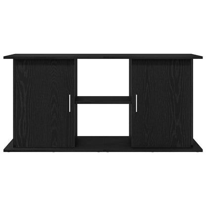 Aquariumkast – Aquariumstandaard – Aquariummeubel – Vissenkast – Aquariummeubelstuk – Zwart – Massief Eikenhout – Stevig 121x41x58 cm