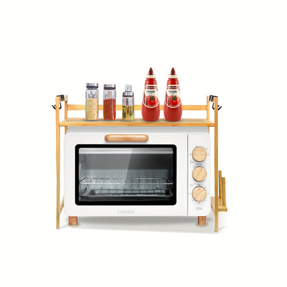 Magnetronrek – Magnetron Kast – Keukenrek – Ovenkast – Keukenkast – Bamboe – 52x30x35 cm – Duurzaam En Stevig