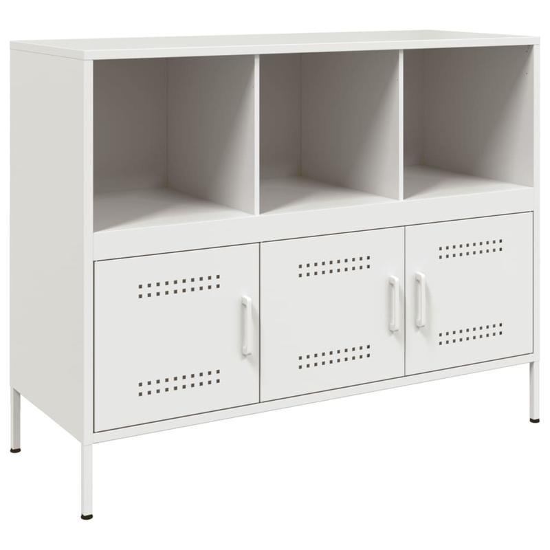 Sideboard 100.5x39x79cm white steel Practical and removable