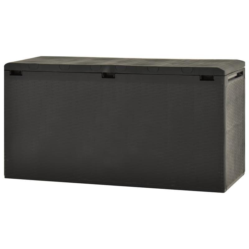 Opbergbox Tuin – Tuinkussenbox – Tuinkist – Kussenbox – Tuincontainer – 290L Inhoud – Duurzaam & Stabiel – Modern Antraciet Design – Weerbestendig