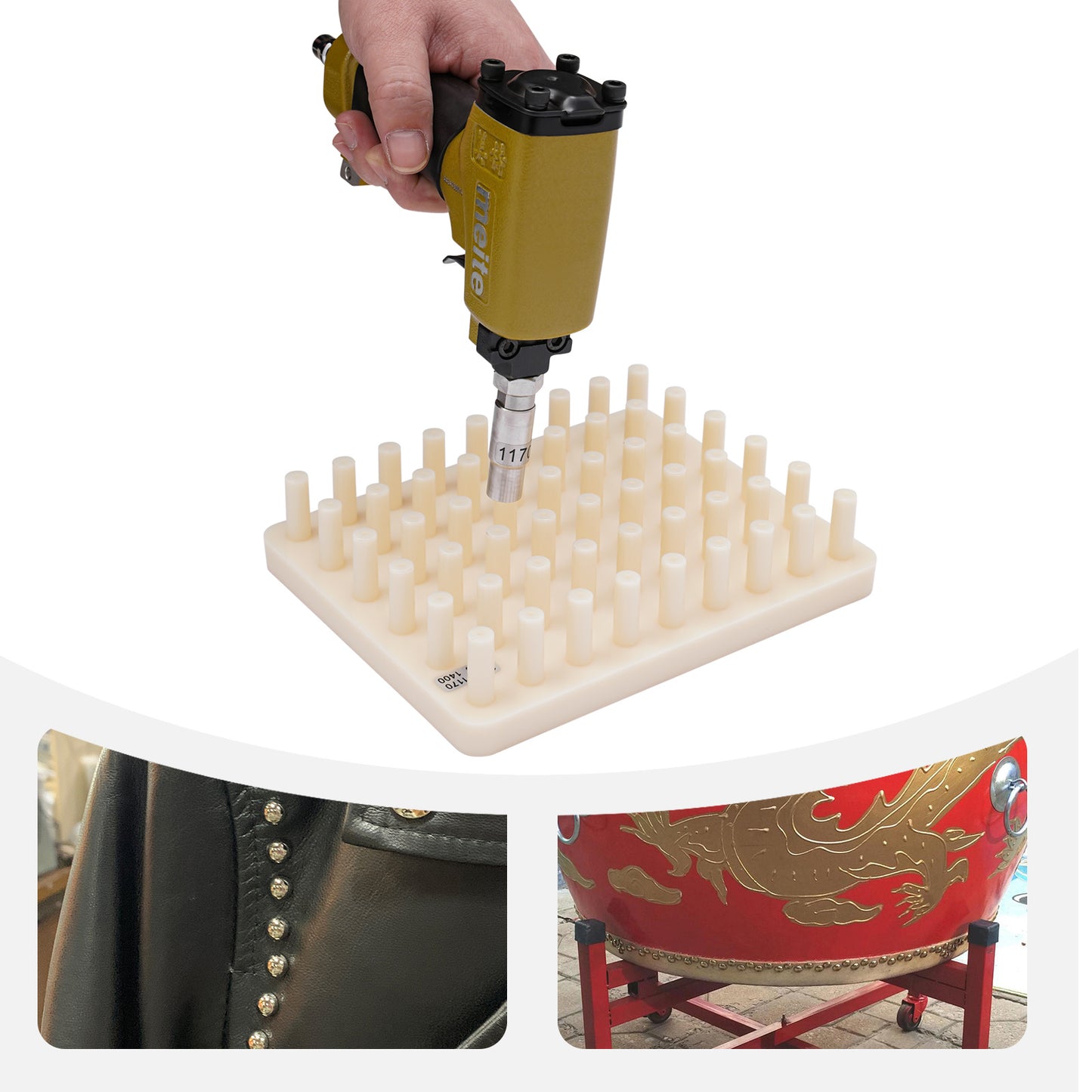 Pneumatische Nietmachine – Nietpistool – Tackergun – Klusapparaat – Meubelmaker Gereedschap – Aluminiumlegering – Hoog Nietcapaciteit 54 Nieten – Lichtgewicht Compact Design
