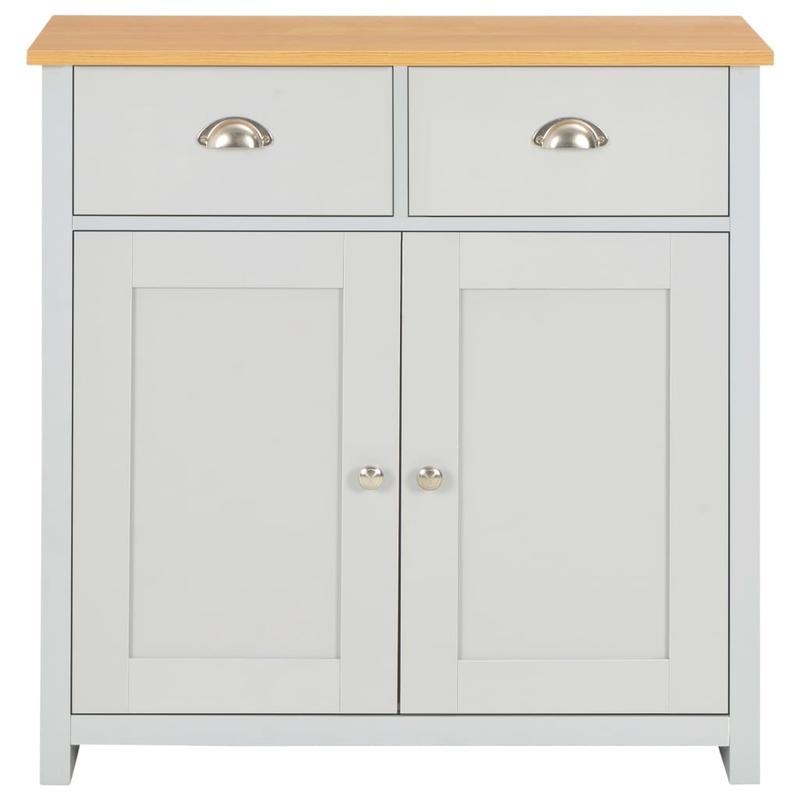 Sideboard 79x35x81cm grijs Removable storage practical