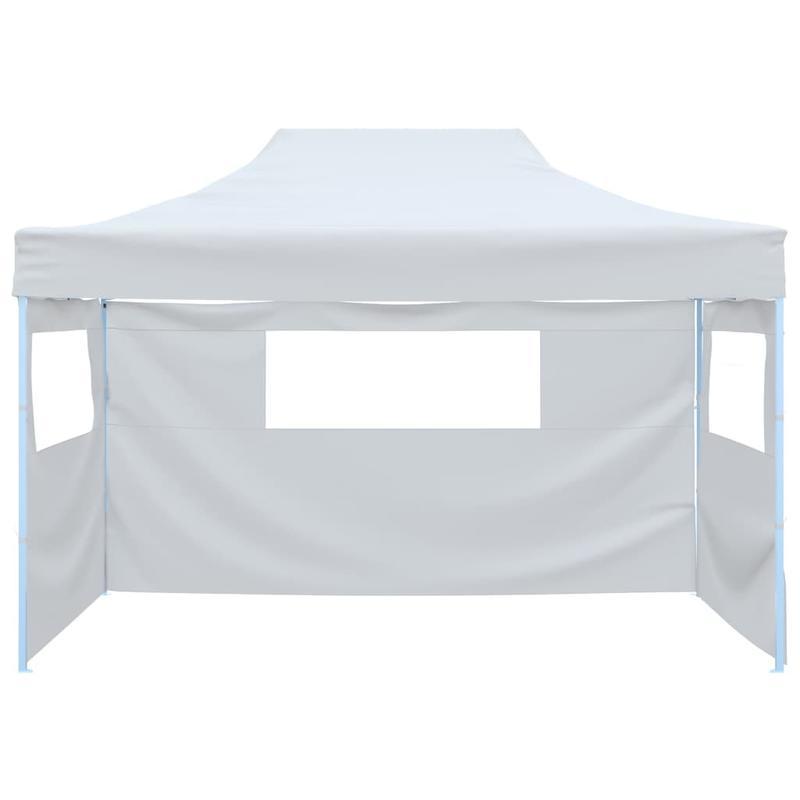 Partytent met 3 zijwanden inklapbaar 3x4.5m wit