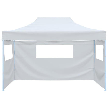 Partytent met 3 zijwanden inklapbaar 3x4.5m wit